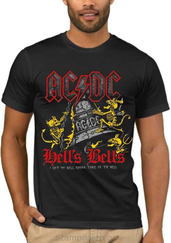 Μπλούζα με στάμπα AC/DC Hells Bells I got my bell, I'm gonna take you to hell