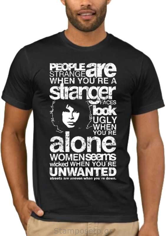 Μπλούζα με στάμπα Jim Morrison People are Strange When You're a Stranger