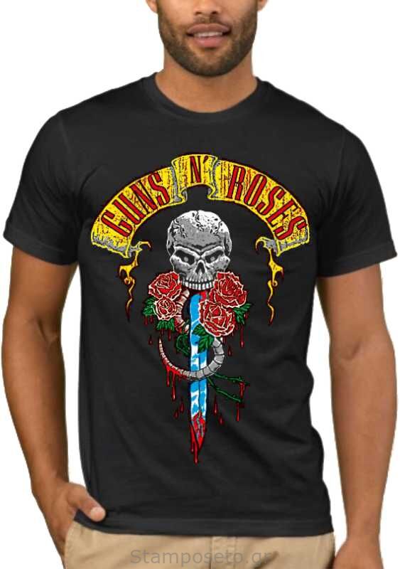 Μπλούζα με στάμπα  Guns n Roses Skull Dagger