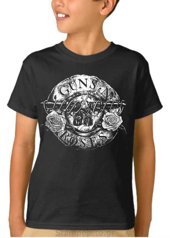 Παιδικό μπλουζάκι με μεταξοτυπία Guns N' Roses