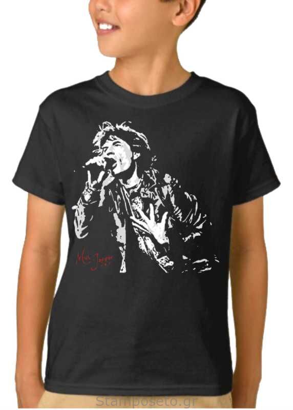 Παιδικό μπλουζάκι με μεταξοτυπία Rolling Stones Mick Jagger