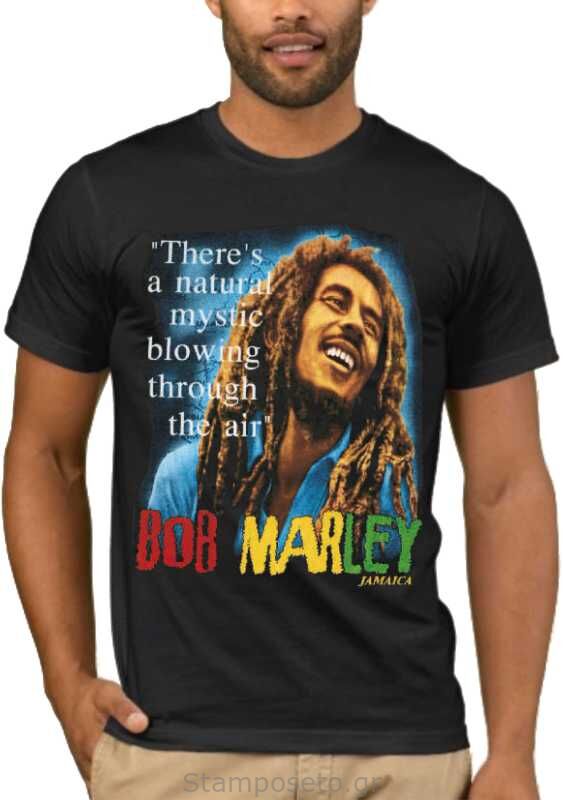 Μπλούζα με στάμπα Bob Marley There's a natural mystic blowing through the air