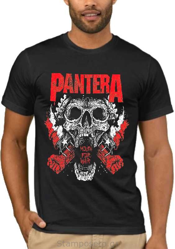 Μπλούζα με στάμπα Pantera Mouth For War