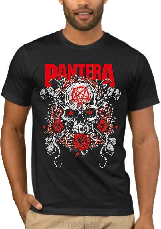 Μπλούζα με στάμπα Pantera Skull