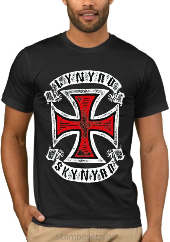 Μπλούζα με στάμπα Lynyrd Skynyrd Red Cross Vintage Style Rock Band