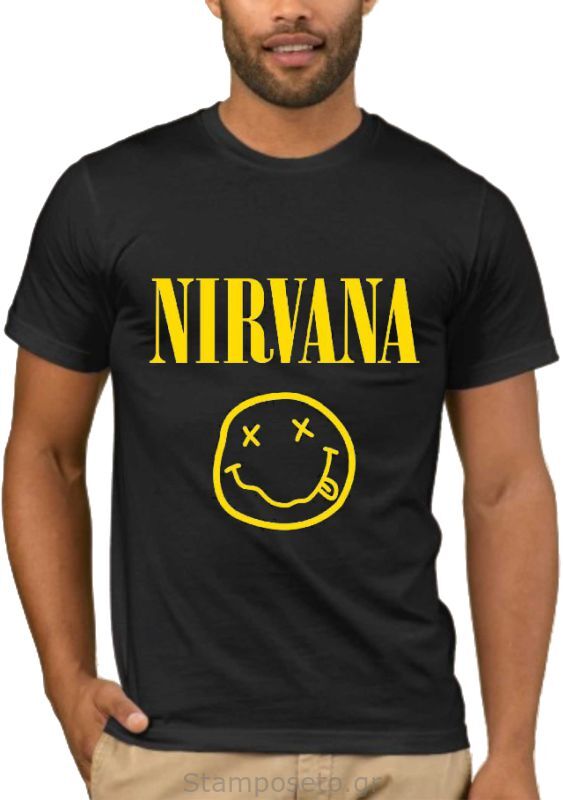 Μπλούζα με στάμπα Nirvana Smiley Face