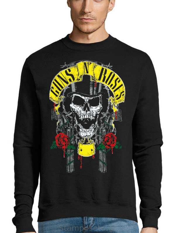 Μπλούζα με μεταξοτυπία Guns N' Roses Slash Skull Head