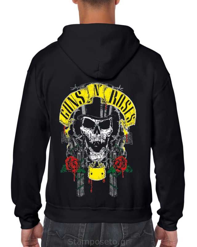 Μπλούζα με μεταξοτυπία Guns N' Roses Slash Skull Head
