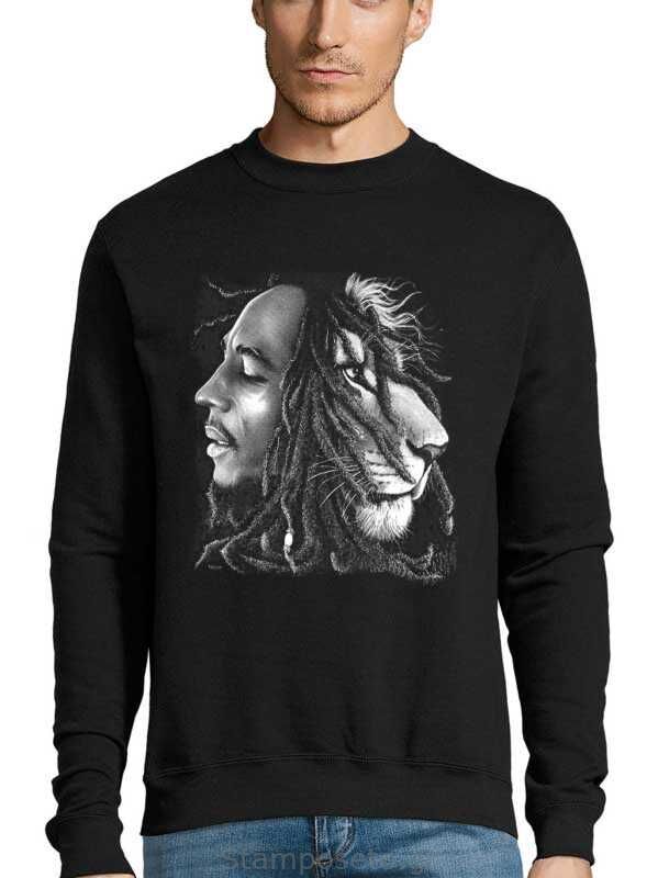 Μπλούζα με μεταξοτυπία Bob Marley Lion Rasta
