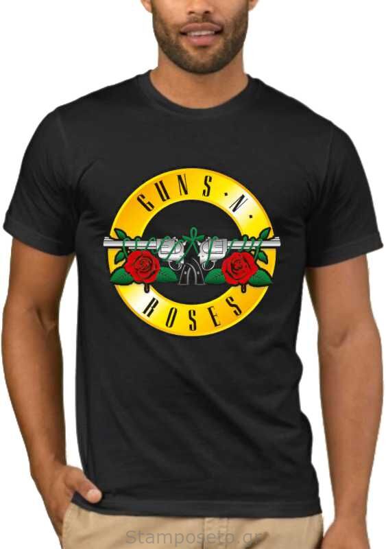 Μπλούζα με μεταξοτυπία Guns n Roses Distressed Bullet