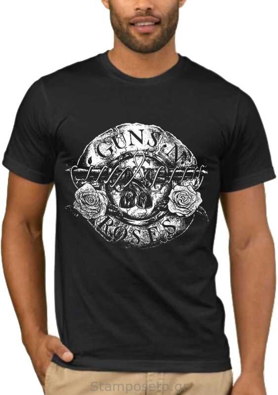 Μπλούζα με μεταξοτυπία Guns n Roses Pistols