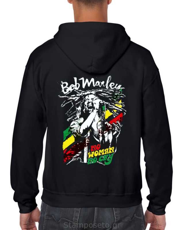 Μπλούζα με μεταξοτυπία Bob Marley No Woman No Cry