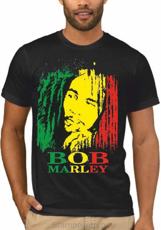 Μπλούζα με μεταξοτυπία Bob Marley One Love