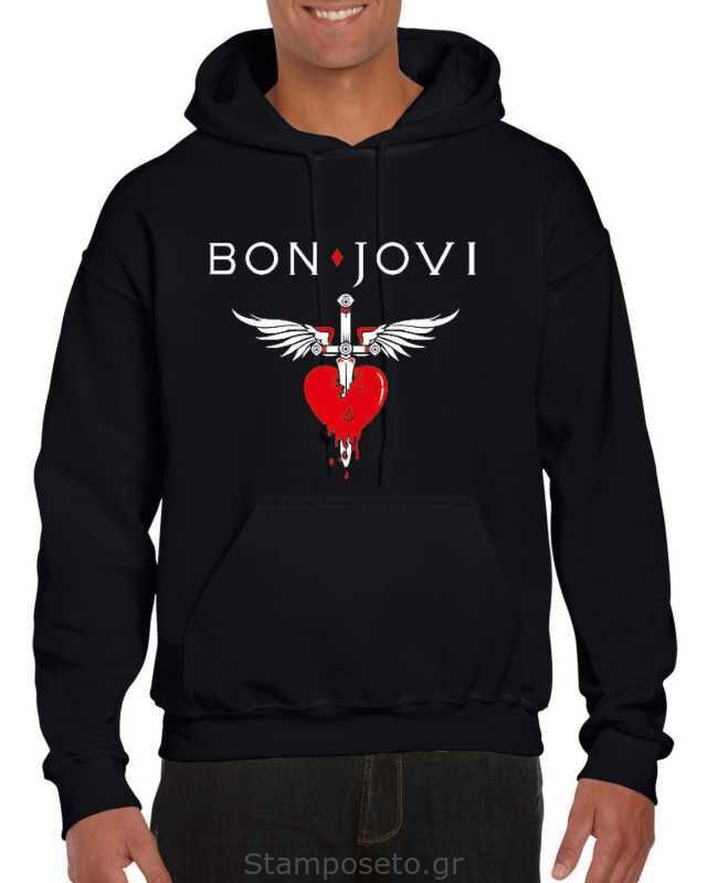 Μπλούζα με μεταξοτυπία Bon Jovi You Give Love A Bad Name