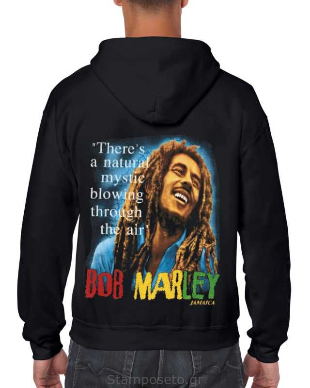 Μπλούζα με μεταξοτυπία Bob Marley There's a natural mystic blowing through the air