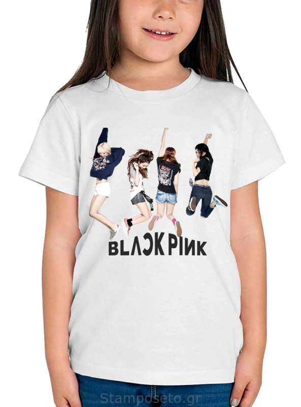 Παιδικό μπλουζάκι με στάμπα Blackpink jumping