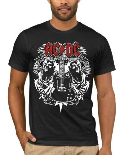 Μπλούζα με στάμπα AC/DC Black Ice