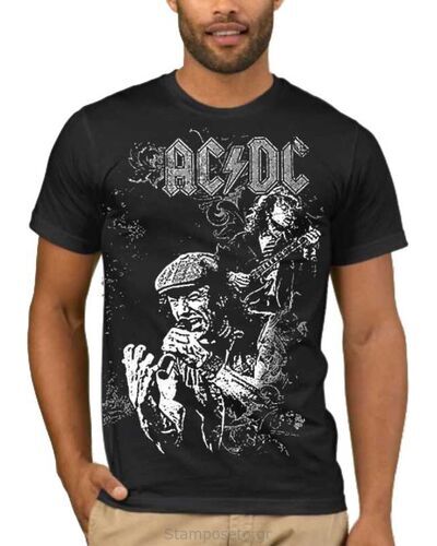 Μπλούζα με στάμπα AC/DC  Angus Young, Brian Johnson
