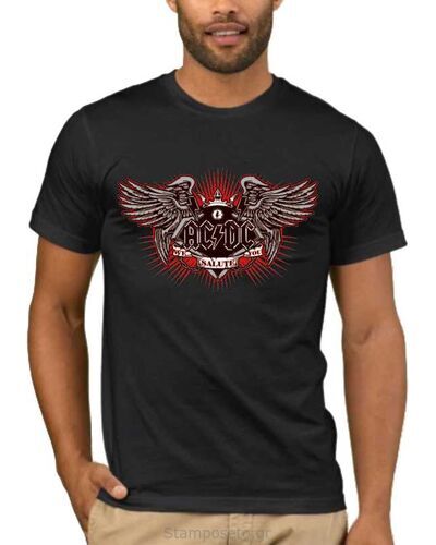 Μπλούζα με στάμπα AC/DC We Salute You