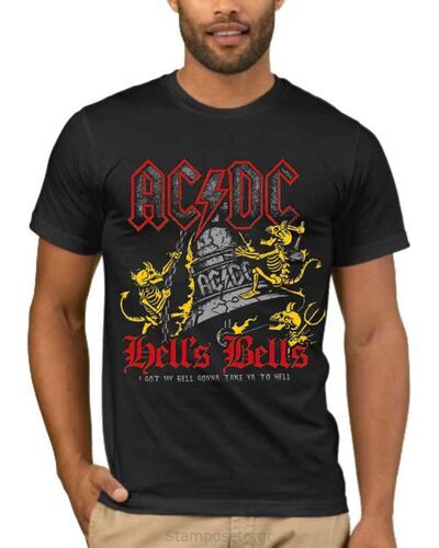 Μπλούζα με στάμπα AC/DC Hells Bells I got my bell, I'm gonna take you to hell