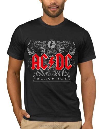 Μπλούζα με στάμπα AC/DC Black Ice