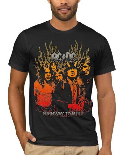 Μπλούζα με στάμπα AC/DC Highway To Hell
