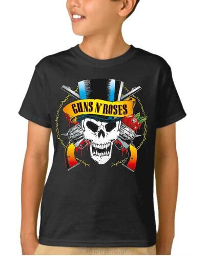 Παιδικό μπλουζάκι με μεταξοτυπία Guns N' Roses Skull License