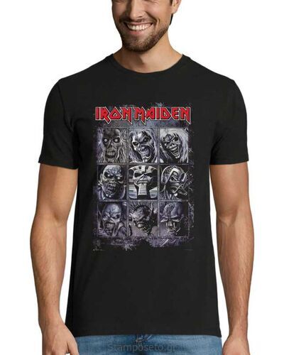 Μπλούζα με μεταξοτυπία Iron Maiden Nine Eddies Montage Killers Logo