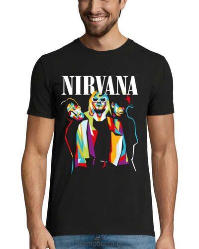 Μπλούζα με μεταξοτυπία  Nirvana Band