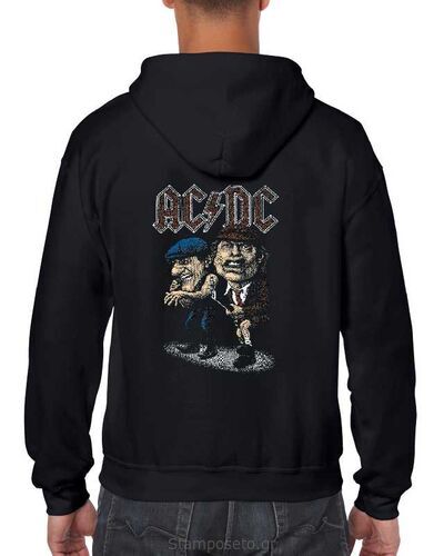 Μπλούζα με μεταξοτυπία AC/DC Cartoon Angus Young Brian Johnson