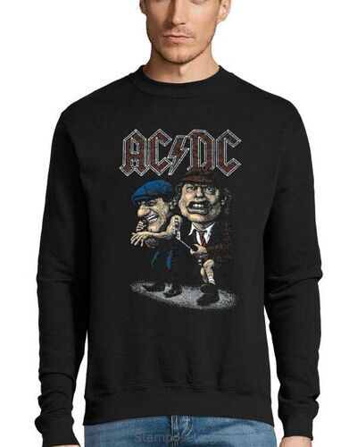 Μπλούζα με μεταξοτυπία AC/DC Cartoon Angus Young Brian Johnson
