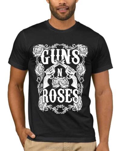 Μπλούζα με μεταξοτυπία Guns n Roses 1985
