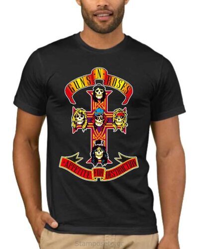 Μπλούζα με μεταξοτυπία Guns n Roses Appetite For Destruction
