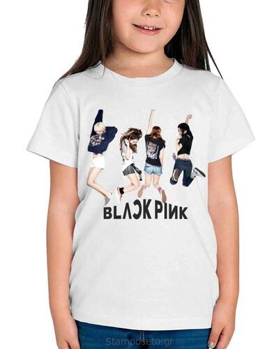 Παιδικό μπλουζάκι με στάμπα Blackpink jumping