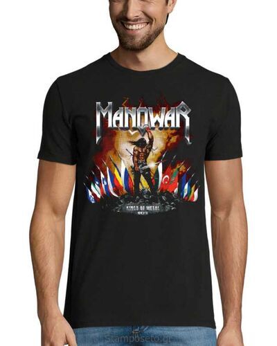 Μπλούζα με μεταξοτυπία Manowar Kings of Metal MMXIV